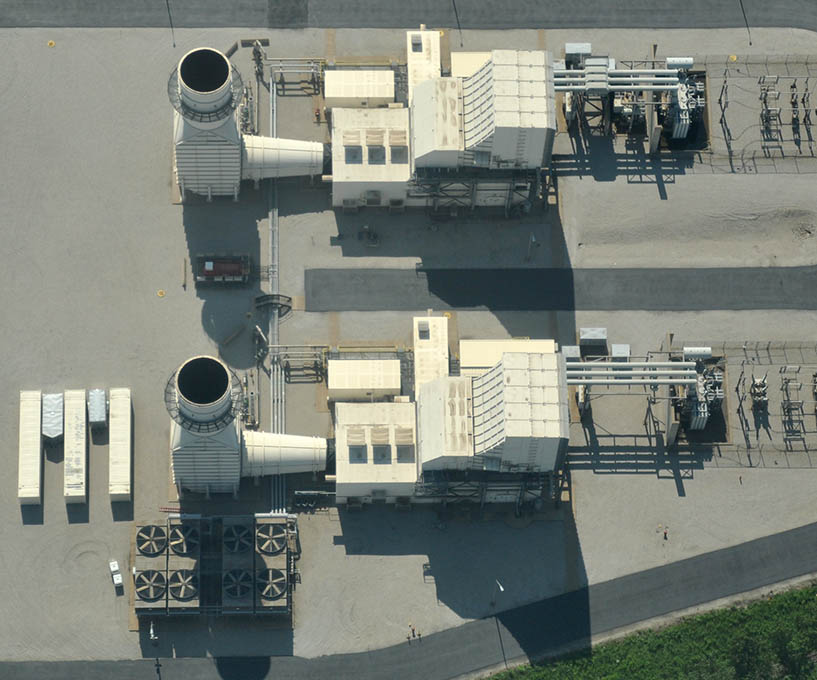  A couple of power generators that lined up just right.